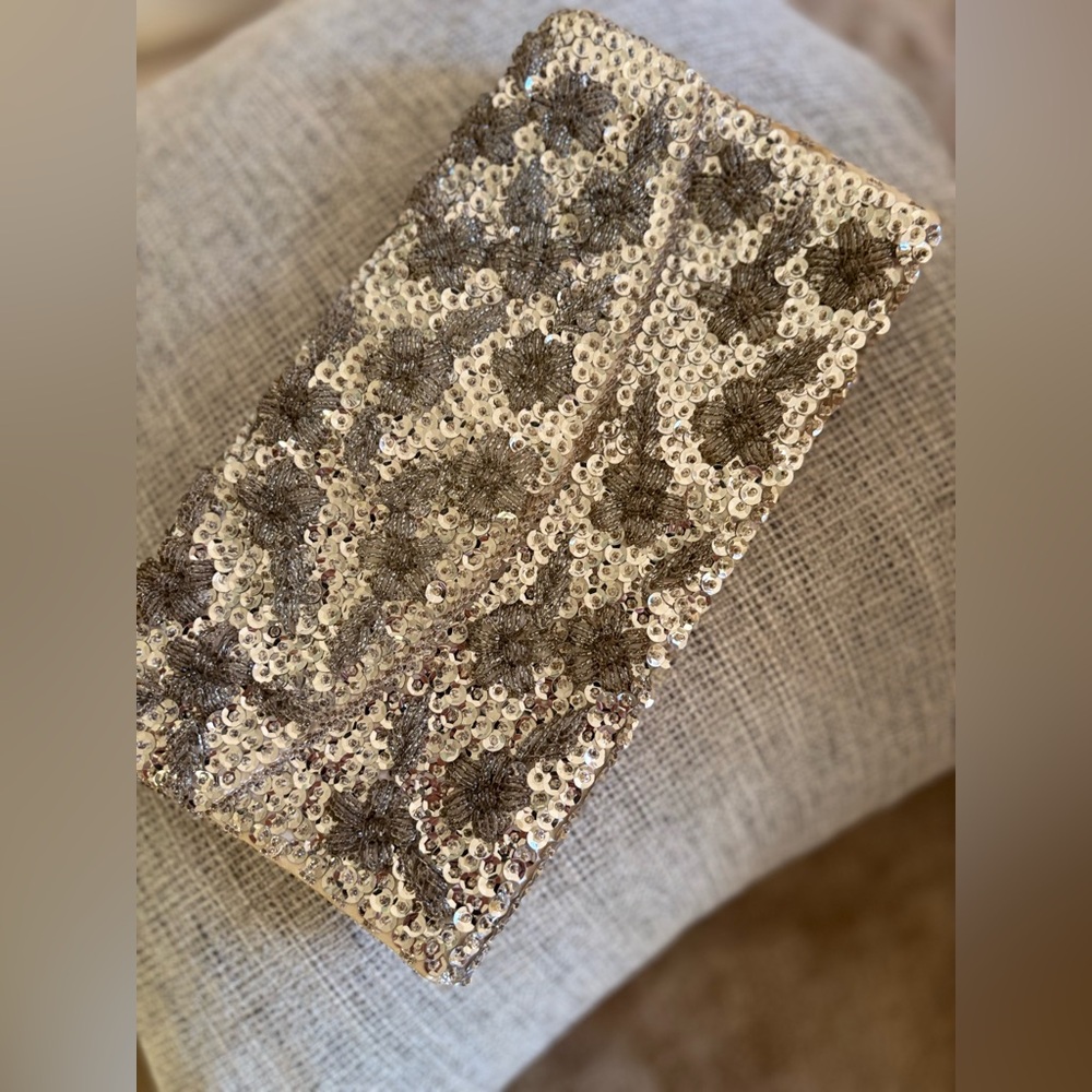 Beaded Clutch with Floral Design